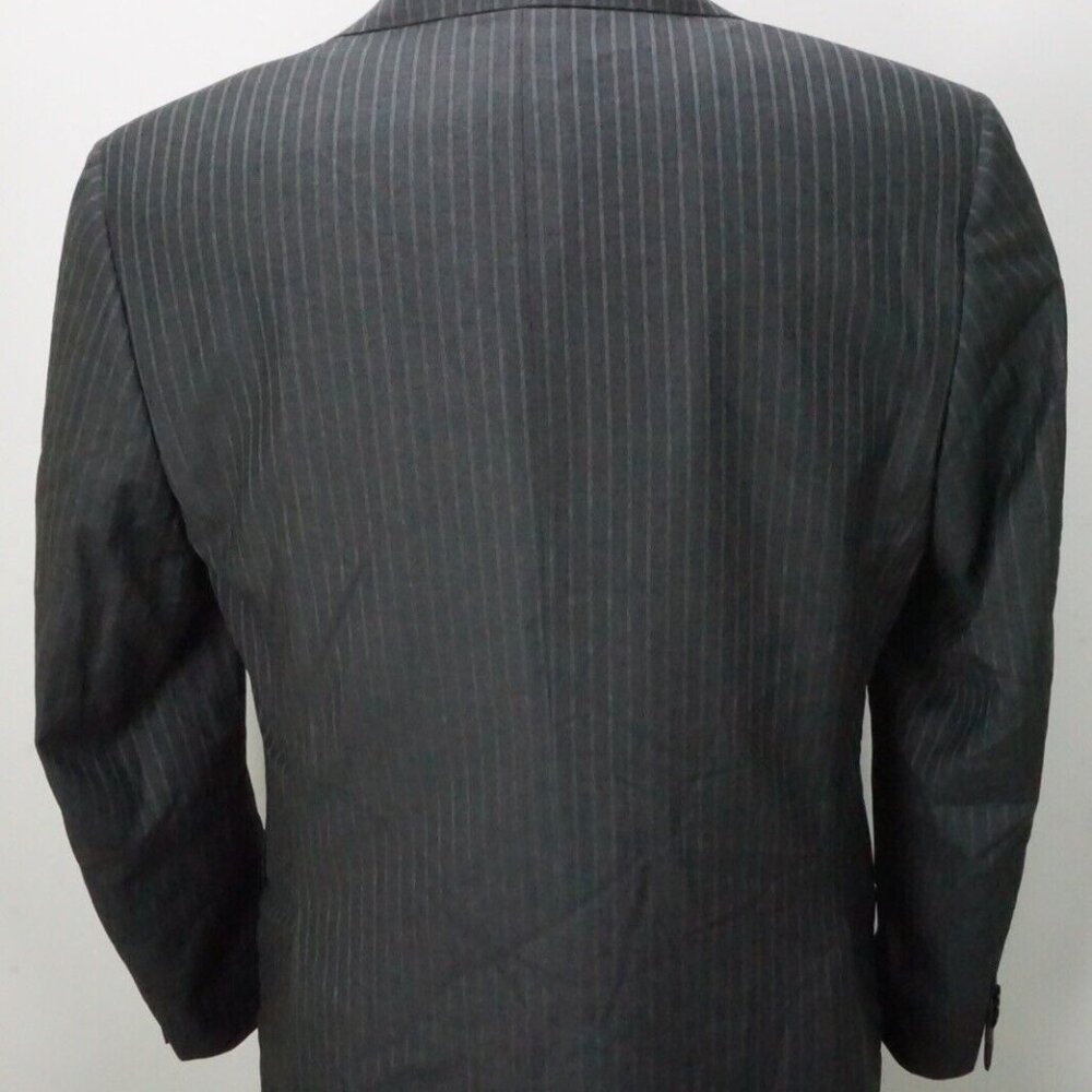 Canali 1934 CURRENT Gray Blue Striped 100% Wool 2 Pc Suit Jacket Pants Sz 42R - Picture 6 of 11